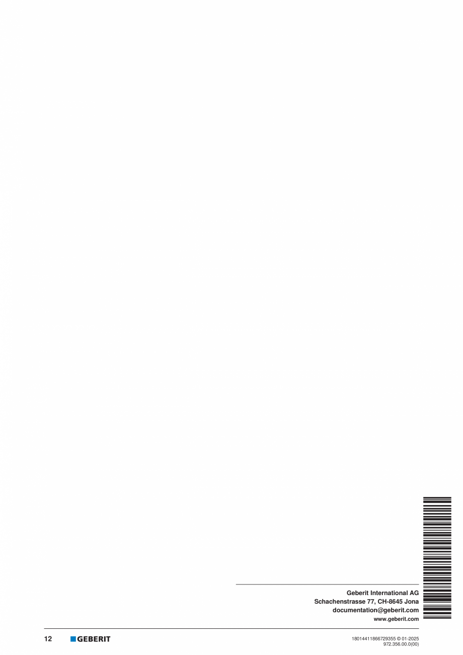 Pagina 12-Instructiuni de montaj - Geberit Duofix Delta  GEBERIT Instructiuni montaj, utilizare Engleza,...