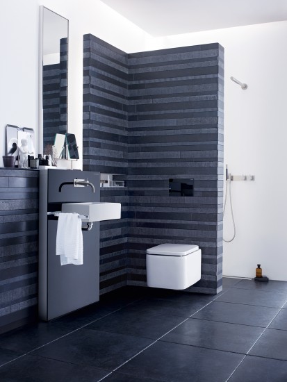 Geberit Monolith pentru WC si lavoar, clapeta Sigma80 Monolith Sistem WC