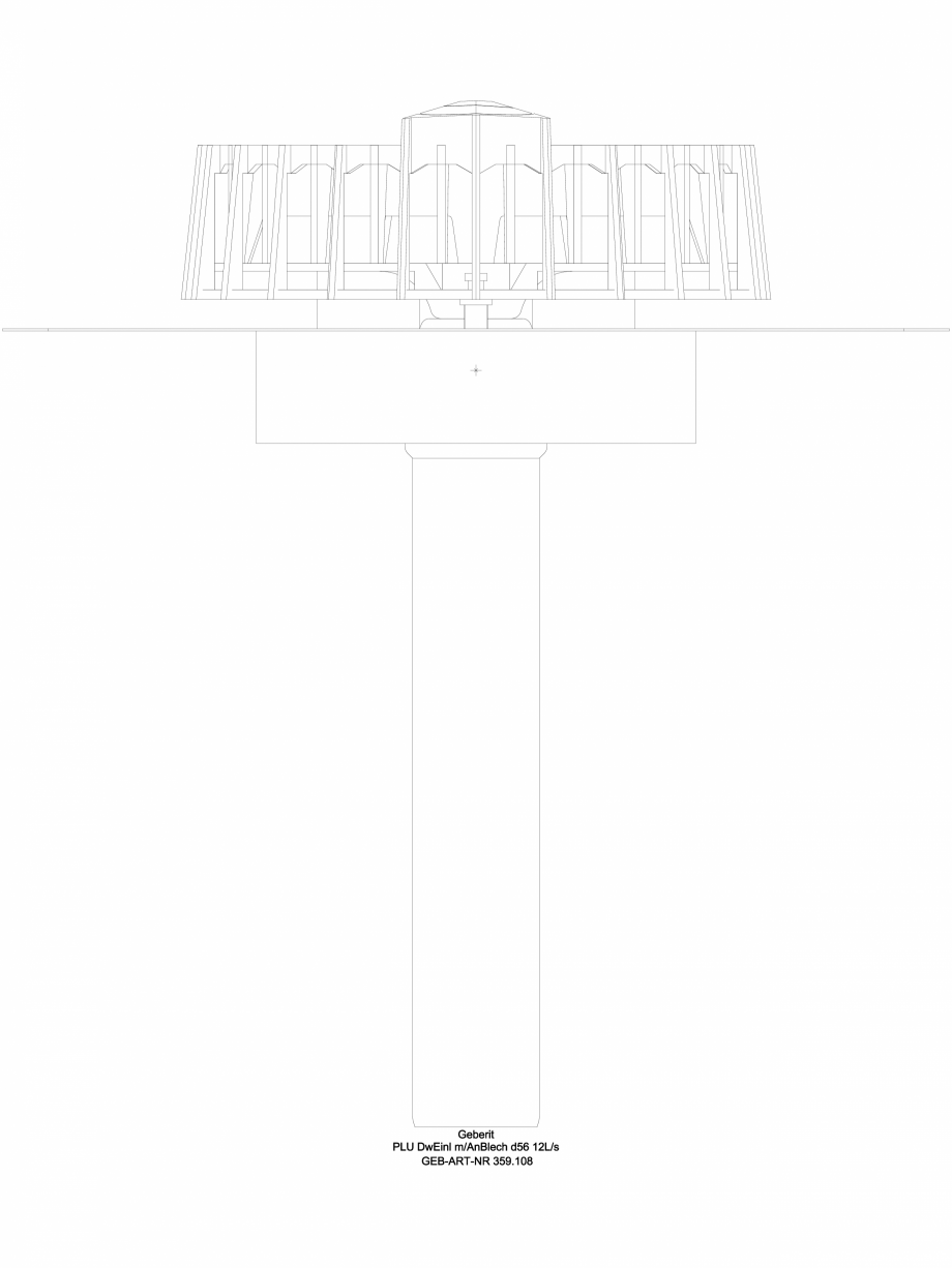 Pagina 1-CAD-DWG Receptor de terasa Geberit Pluvia cu folie de contact - capacitate max de evacuare 12l cod...