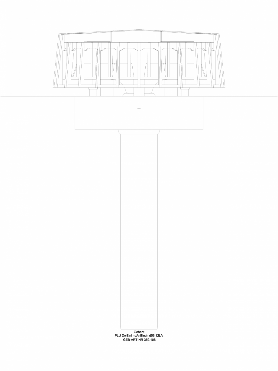 Pagina 1-CAD-DWG Receptor de terasa Geberit Pluvia cu folie de contact - capacitate max de evacuare 12l cod...