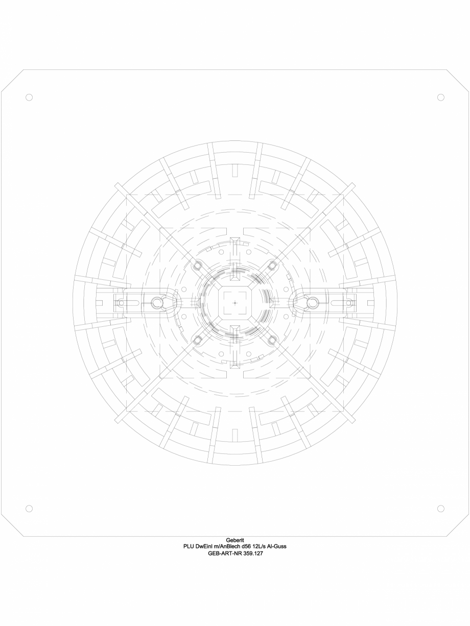Pagina 1 - CAD-DWG Receptor de terasa Geberit Pluvia cu folie de contact, parafrunzar din aluminiu...