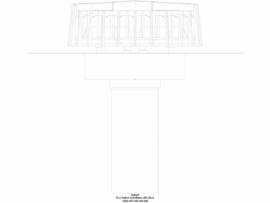 Pagina 1 - CAD-DWG Receptor de terasa Geberit Pluvia cu folie de contact - capacitate max de...