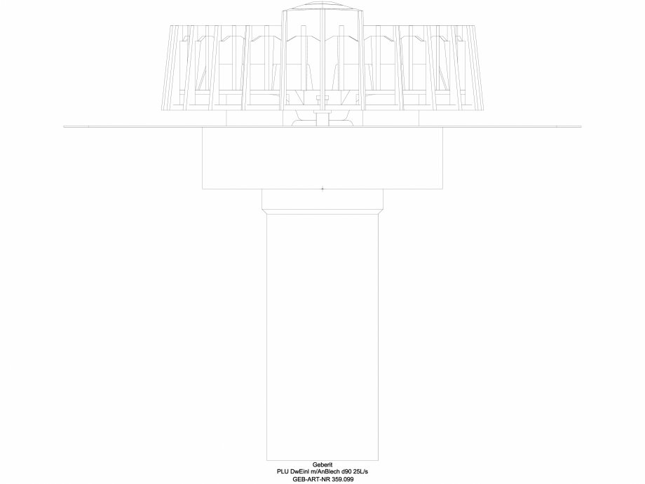 Pagina 1-CAD-DWG Receptor de terasa Geberit Pluvia cu folie de contact - capacitate max de evacuare 25l - cod...