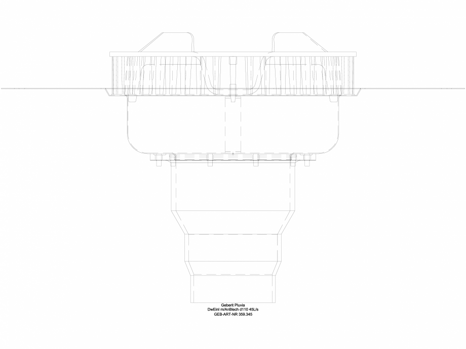 Pagina 1-CAD-DWG Receptor de terasa Geberit Pluvia cu folie de contact - capacit evacuare 45l - cod 359.345...