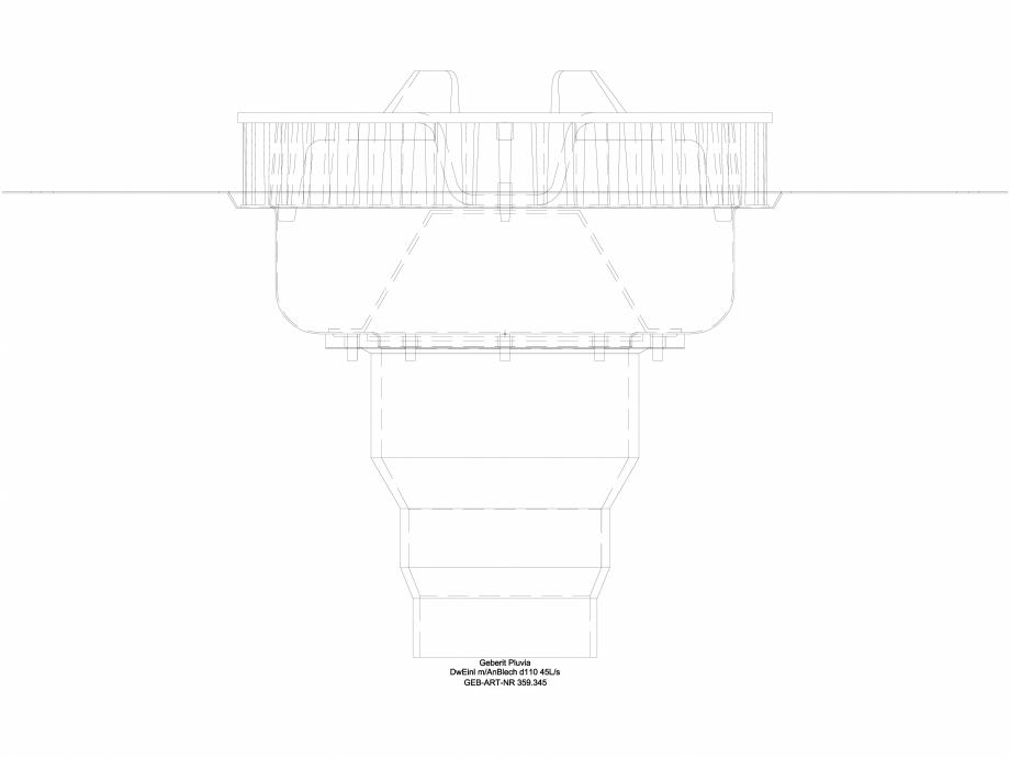 Pagina 1-CAD-DWG Receptor de terasa Geberit Pluvia cu folie de contact - capacit evacuare 45l - cod 359.345...
