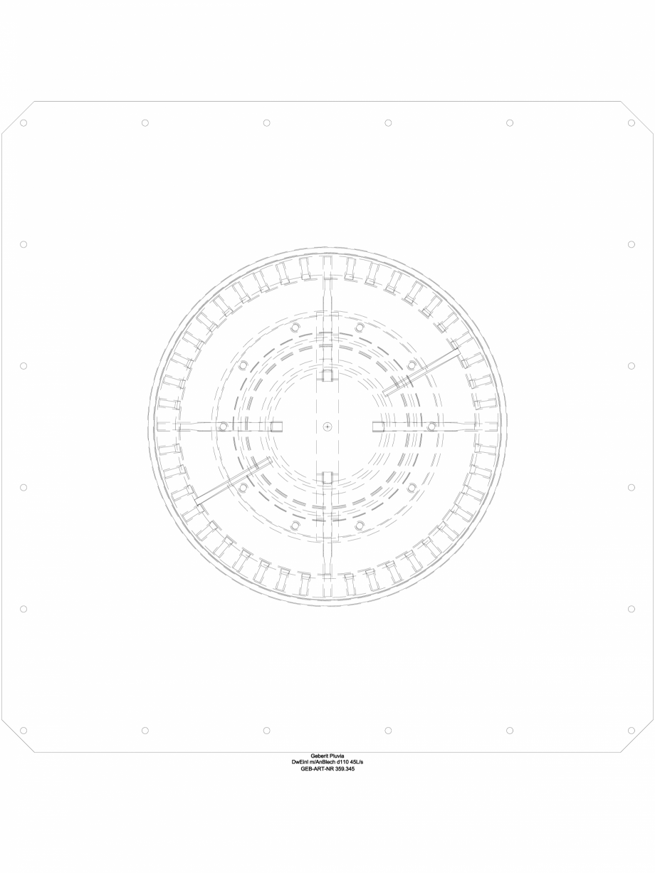 Pagina 1-CAD-DWG Receptor de terasa Geberit Pluvia cu folie de contact - capacit evacuare 45l - cod 359.345...