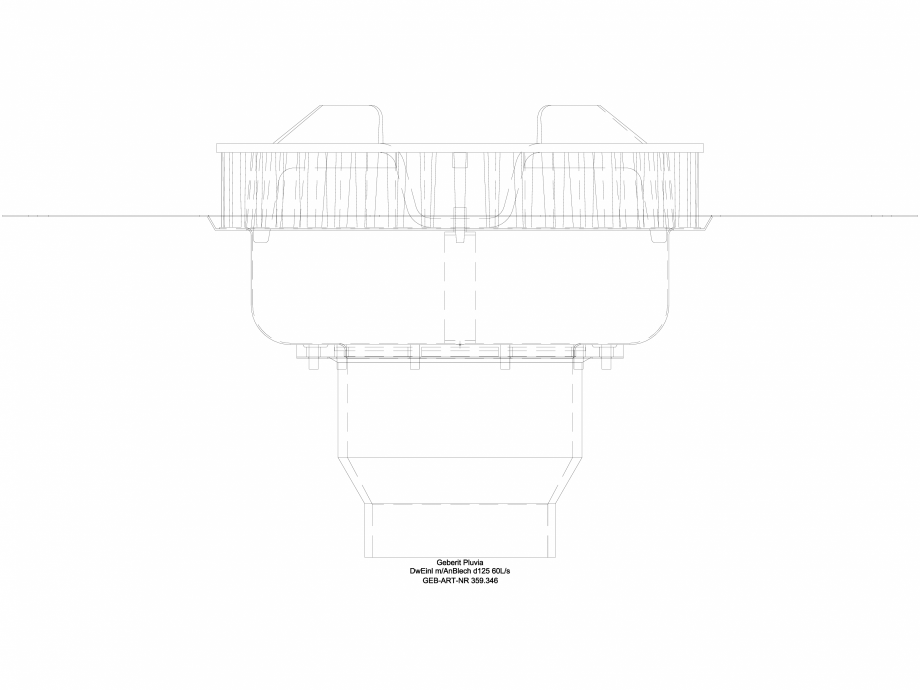 Pagina 1-CAD-DWG Receptor de terasa Geberit Pluvia cu folie de contact - capacit evacuare 60l - cod 359.346...