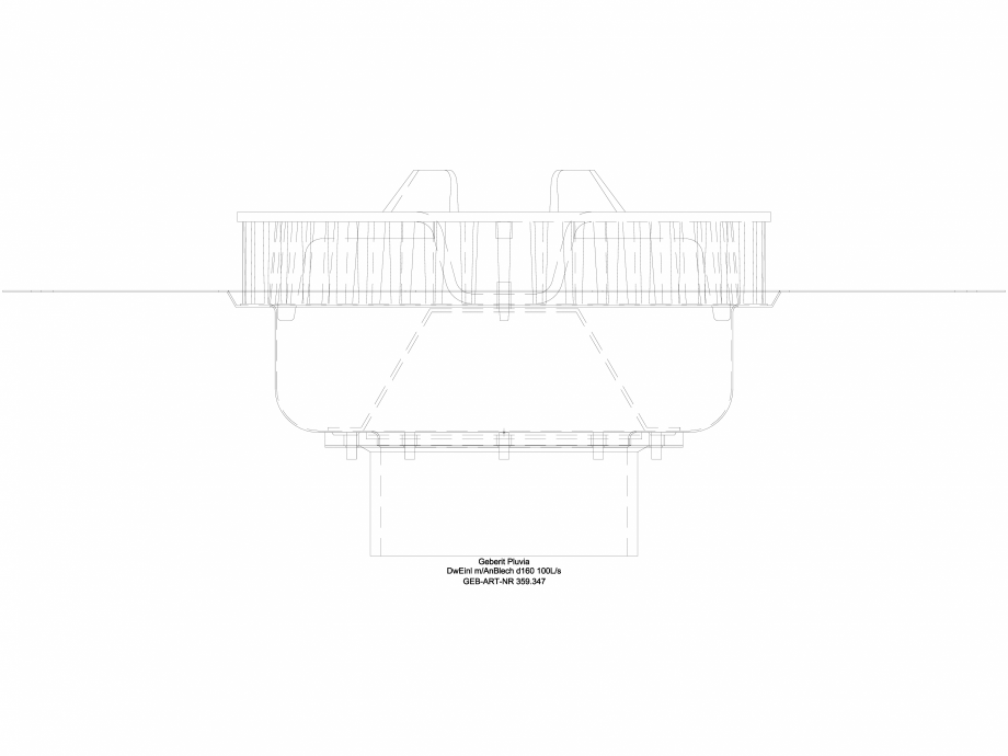 Pagina 1-CAD-DWG Receptor de terasa Geberit Pluvia cu folie de contact - capacit evacuare 100l - cod 359.347....