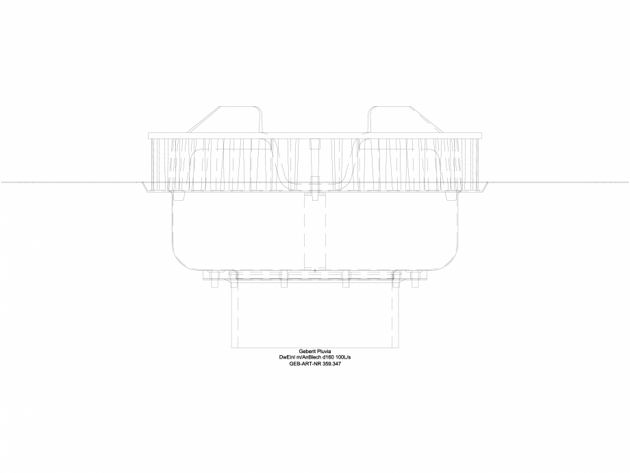 Pagina 1-CAD-DWG Receptor de terasa Geberit Pluvia cu folie de contact - capacit evacuare 100l - cod 359.347....