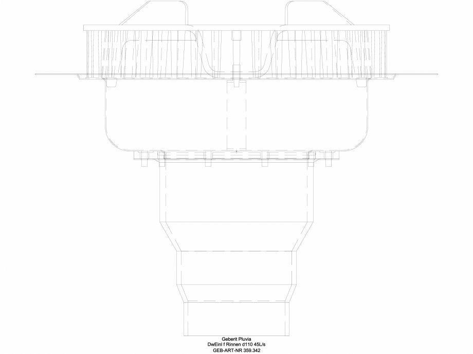 Pagina 1-CAD-DWG Receptor de terasa Geberit Pluvia pentru jgheaburi - capacitate evacuare 45l - cod 359.342...