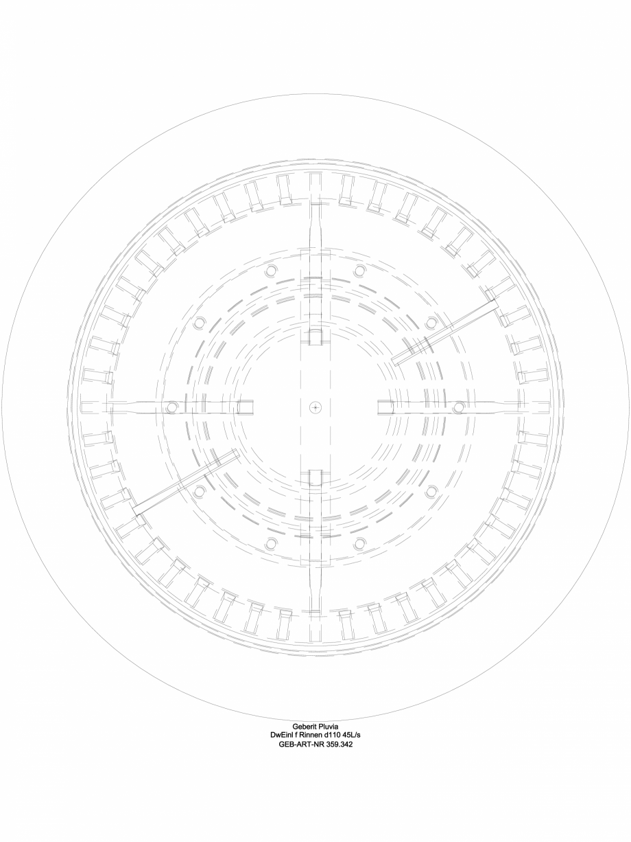 Pagina 1-CAD-DWG Receptor de terasa Geberit Pluvia pentru jgheaburi - capacitate evacuare 45l - cod 359.342...