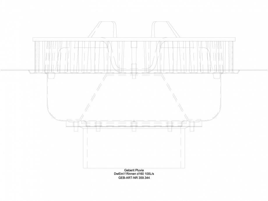 Pagina 1-CAD-DWG Receptor de terasa Geberit Pluvia pentru jgheaburi - capacit evacuare 100l - cod 359.344.00....