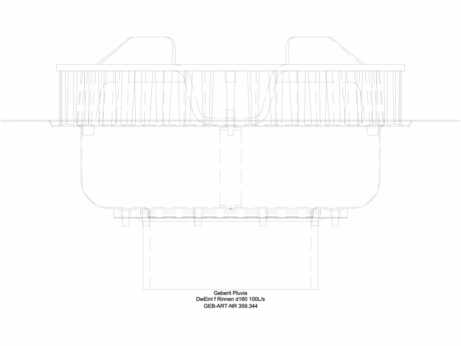 Pagina 1 - CAD-DWG Receptor de terasa Geberit Pluvia pentru jgheaburi - capacit evacuare 100l - cod ...