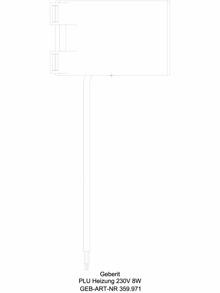 Pagina 1-CAD-DWG Element de incalzire Geberit Pluvia, 230 V / 8 W - cod 359.971.00.1_A GEBERIT Detaliu de...