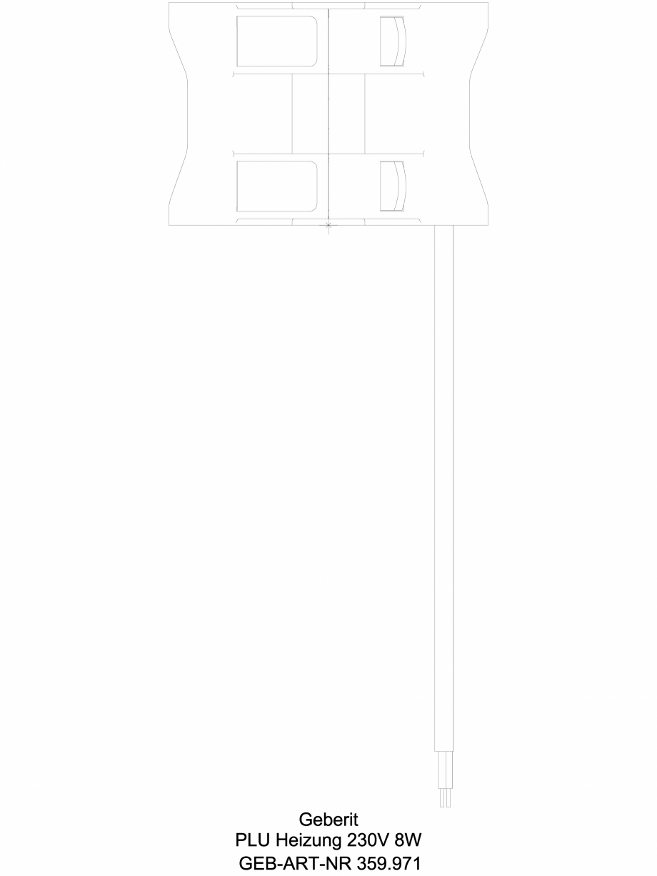Pagina 1-CAD-DWG Element de incalzire Geberit Pluvia, 230 V / 8 W - cod 359.971.00.1_L GEBERIT Detaliu de...