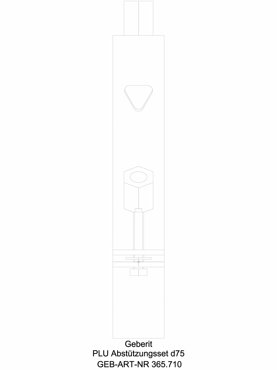 Pagina 1 - CAD-DWG Set de fixare Geberit Pluvia cod 365.710.00.1_L GEBERIT Detaliu de produs 
