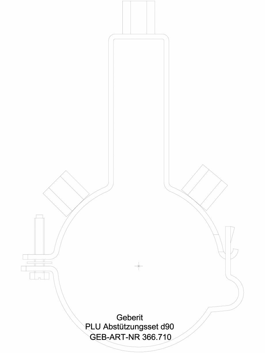 Pagina 1 - CAD-DWG Set de fixare Geberit Pluvia cod 366.710.00.1_A GEBERIT Detaliu de produs 