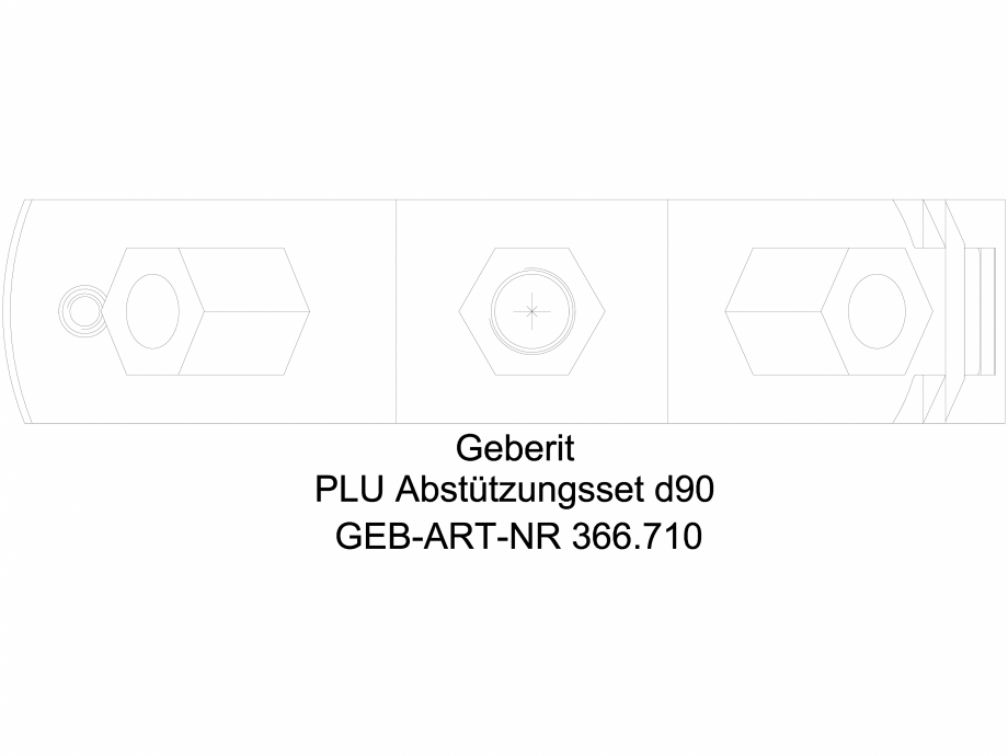 Pagina 1-CAD-DWG Set de fixare Geberit Pluvia cod 366.710.00.1_G GEBERIT Detaliu de produs 