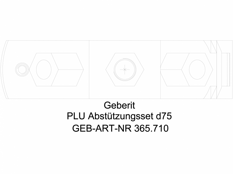 Pagina 1-CAD-DWG Set de fixare Geberit Pluvia cod 365.710.00.1_G GEBERIT Detaliu de produs 
