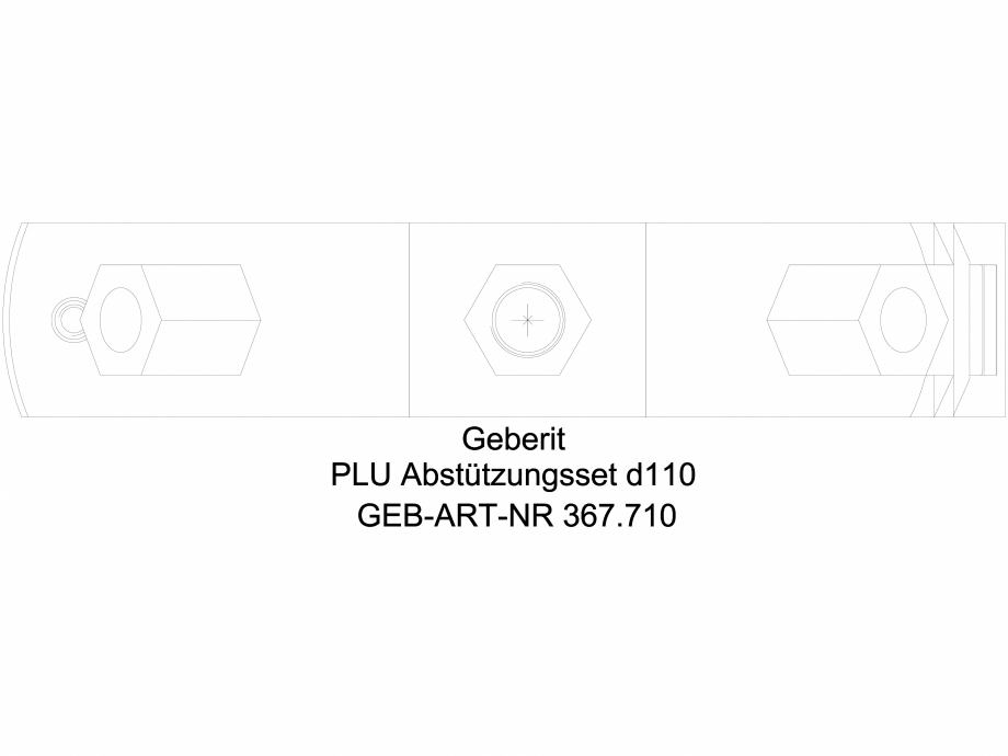 Pagina 1-CAD-DWG Set de fixare Geberit Pluvia cod 367.710.00.1_G GEBERIT Detaliu de produs 