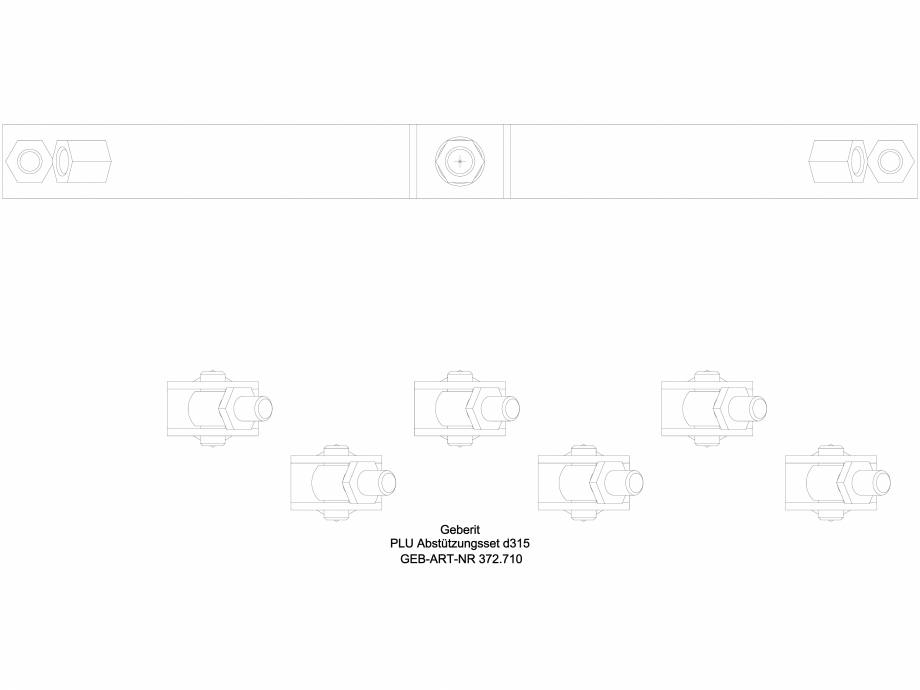 Pagina 1-CAD-DWG Set de fixare Geberit Pluvia cod 372.710.00.1_G GEBERIT Detaliu de produs 