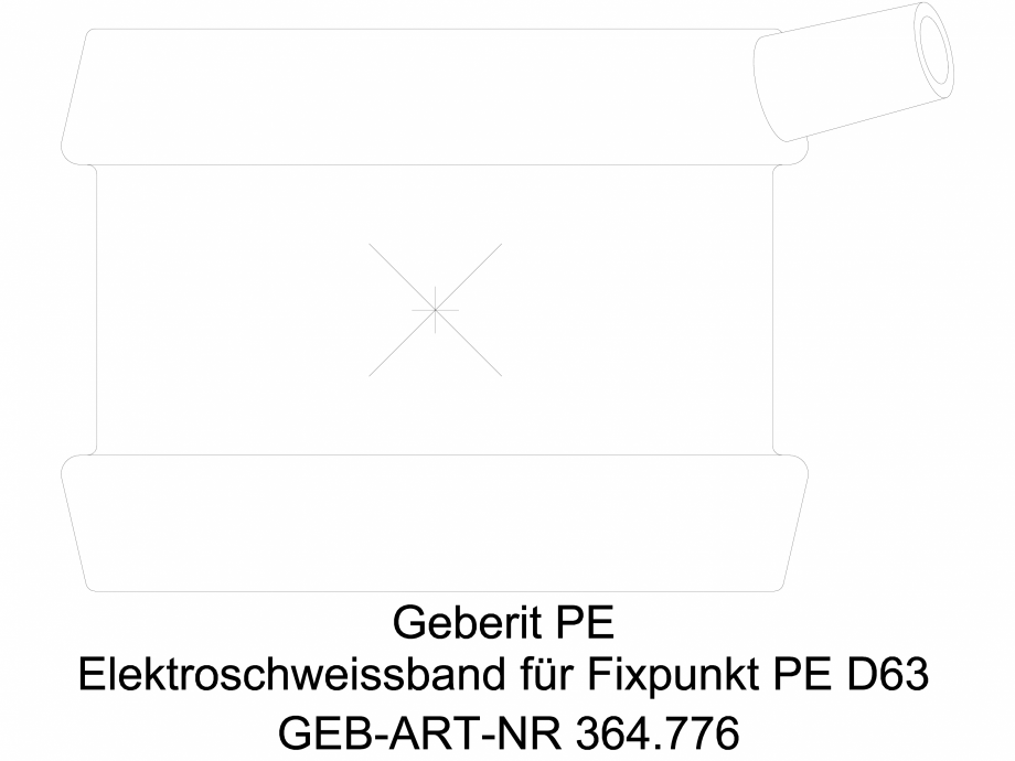 Pagina 1-CAD-DWG Banda de electrofuziune Geberit pentru punct fix cod 364.776.16.1_L GEBERIT Detaliu de...