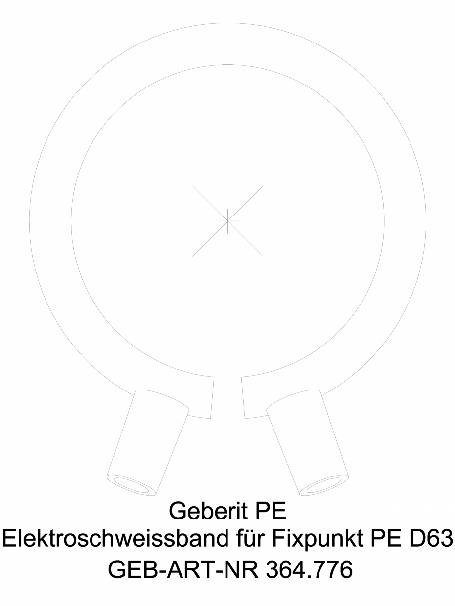 Pagina 1-CAD-DWG Banda de electrofuziune Geberit pentru punct fix cod 364.776.16.1_G GEBERIT Detaliu de...