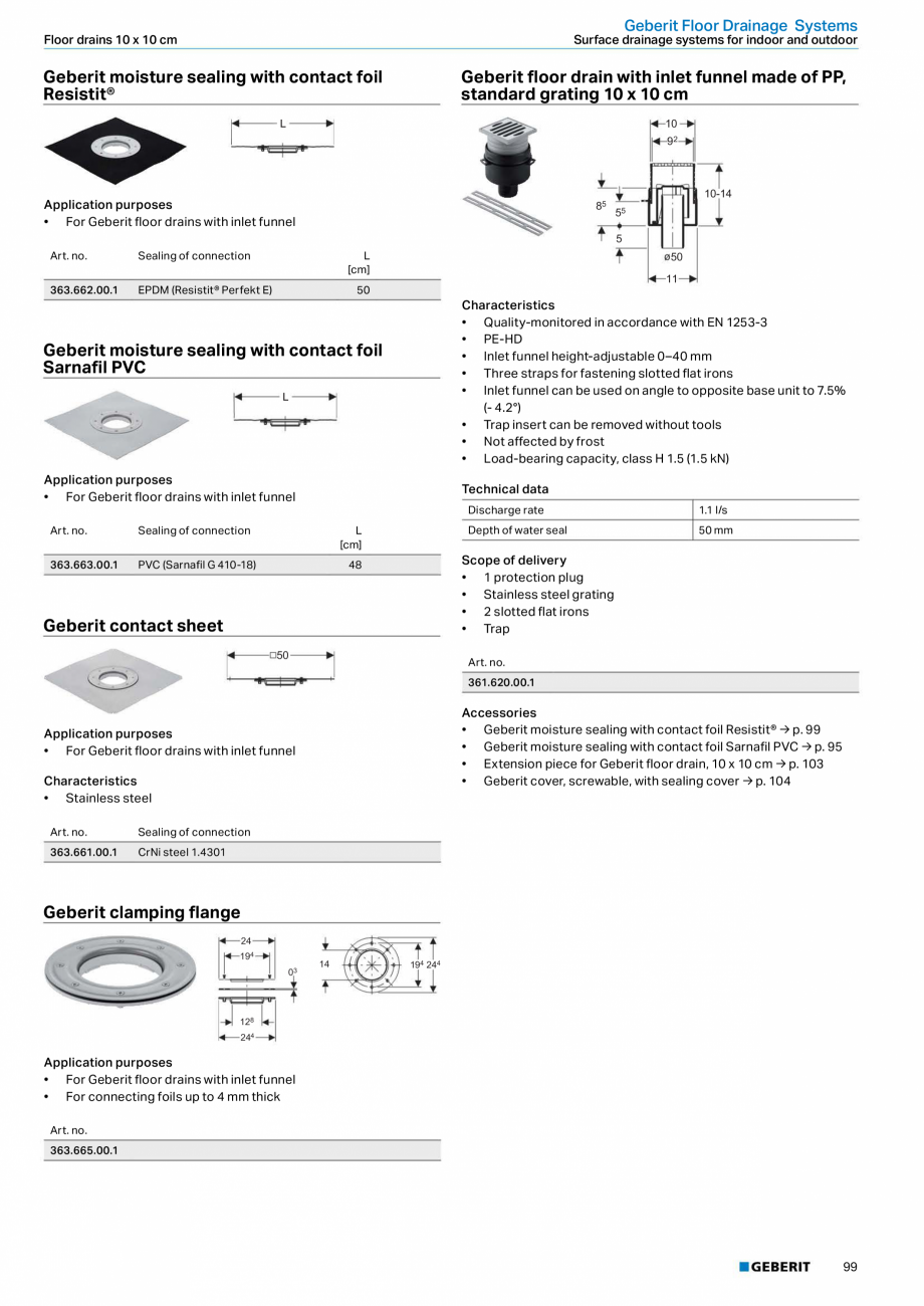Pagina 99-Sisteme de conducte Geberit 2015-2016 GEBERIT Catalog, brosura Engleza 1
•	 1	protection	box	cover...