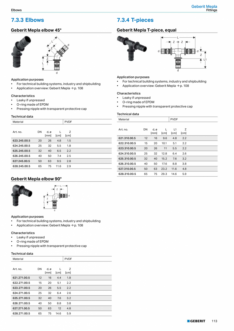 Pagina 113-Sisteme de conducte Geberit 2015-2016 GEBERIT Catalog, brosura Engleza V AC

Power	consumption	at	4	...