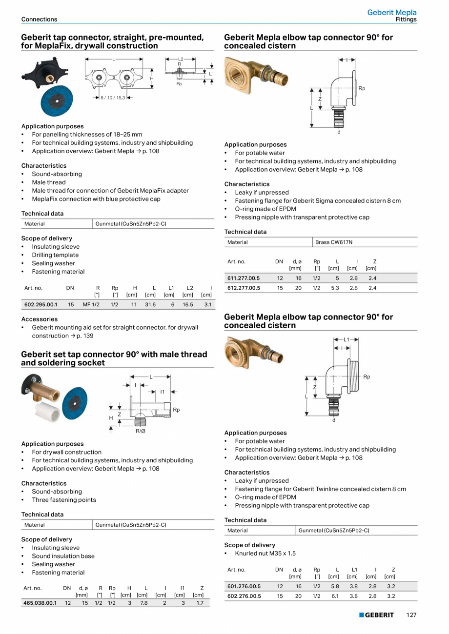 Pagina 127-Sisteme de conducte Geberit 2015-2016 GEBERIT Catalog, brosura Engleza 

310.064.14.1

DN

2.5

310....