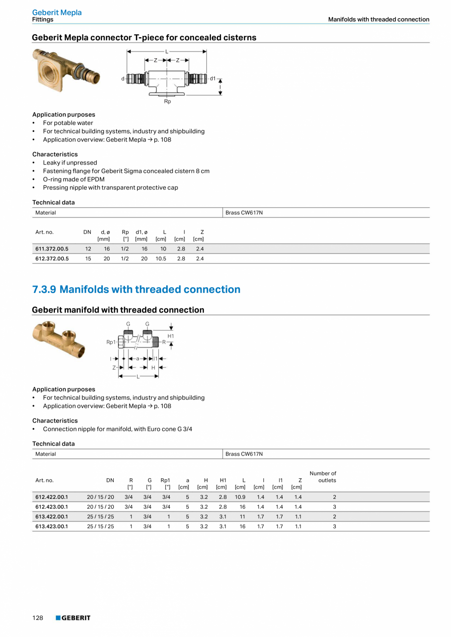 Pagina 128 - Sisteme de conducte Geberit 2015-2016 GEBERIT Catalog, brosura Engleza 2
[cm]

X3
[cm]
...