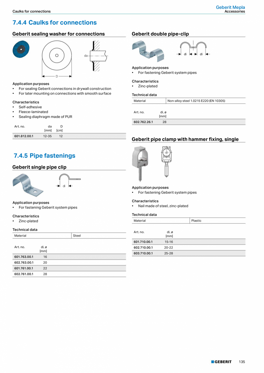 Pagina 135 - Sisteme de conducte Geberit 2015-2016 GEBERIT Catalog, brosura Engleza  For	buildings...
