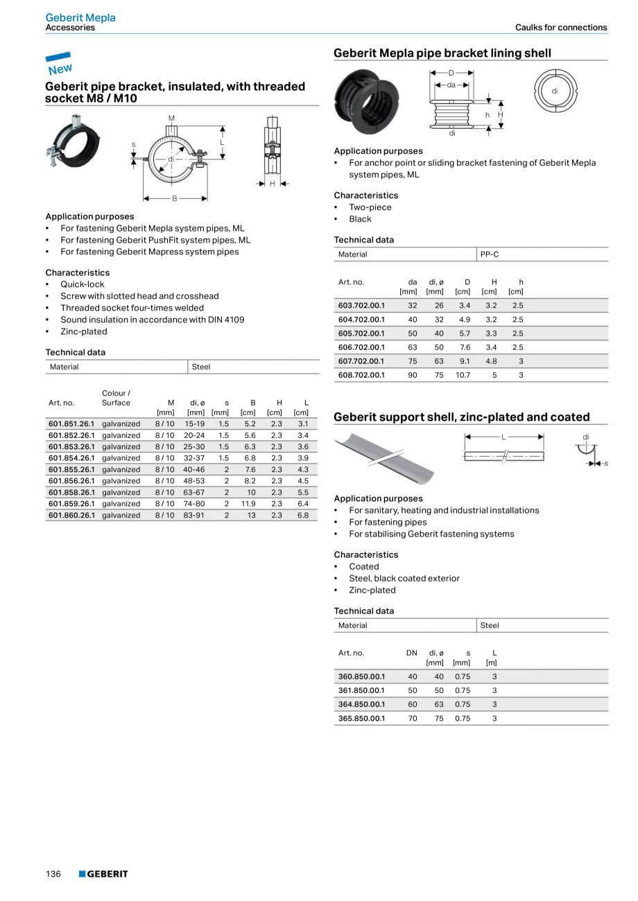 Pagina 136-Sisteme de conducte Geberit 2015-2016 GEBERIT Catalog, brosura Engleza 	reducing	the	diameter	of...
