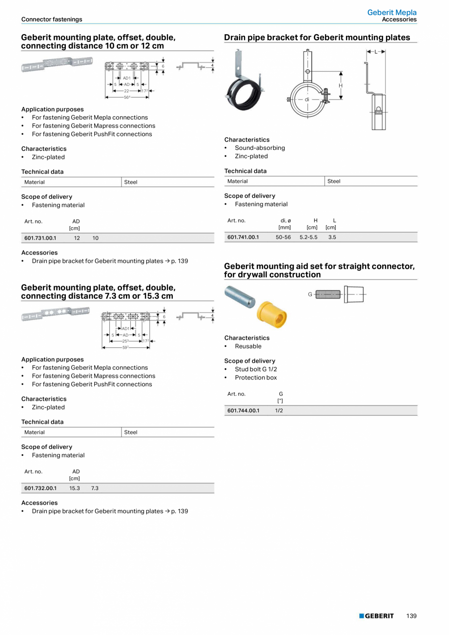 Pagina 139-Sisteme de conducte Geberit 2015-2016 GEBERIT Catalog, brosura Engleza cm]

X3
[cm]

K1
[cm]

307...