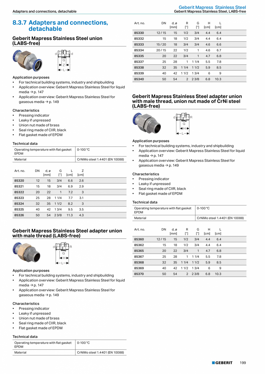 Pagina 199-Sisteme de conducte Geberit 2015-2016 GEBERIT Catalog, brosura Engleza 0

26

1/2

3.1

6.3

20

26
...