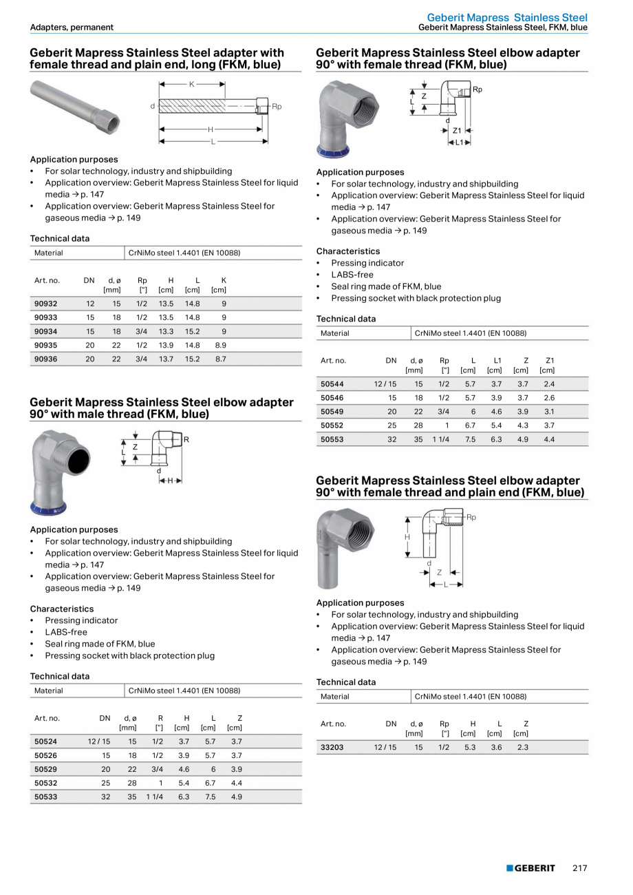 Pagina 217-Sisteme de conducte Geberit 2015-2016 GEBERIT Catalog, brosura Engleza inc-plated	

124

DN

621.000...