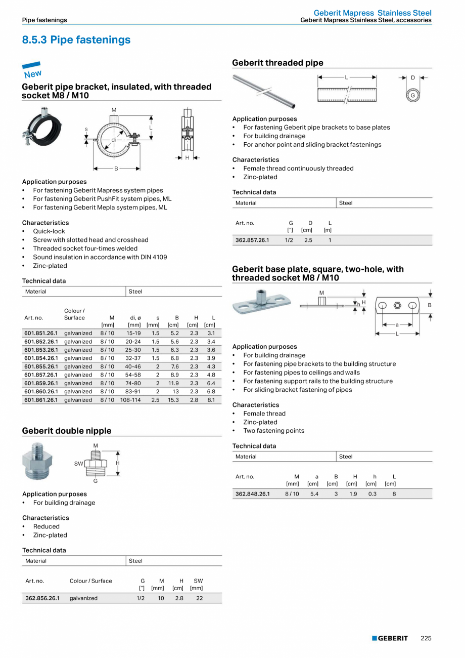 Pagina 225-Sisteme de conducte Geberit 2015-2016 GEBERIT Catalog, brosura Engleza 1
[cm]

Z
[cm]

612.422.00.1
...