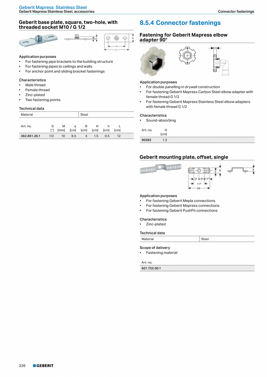 Pagina 226-Sisteme de conducte Geberit 2015-2016 GEBERIT Catalog, brosura Engleza CW617N

Art.	no.

Material
...