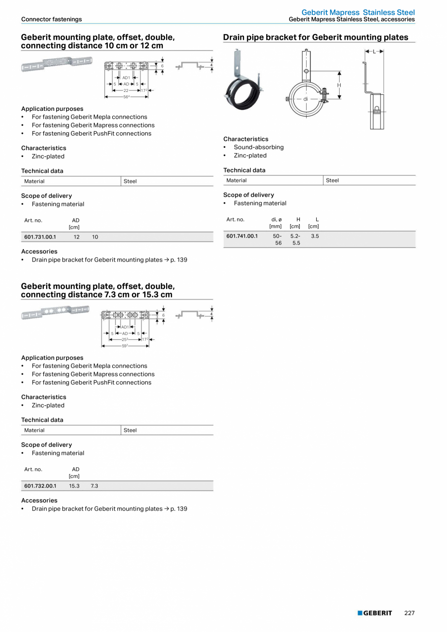 Pagina 227-Sisteme de conducte Geberit 2015-2016 GEBERIT Catalog, brosura Engleza 
1.7

38

Technical data...