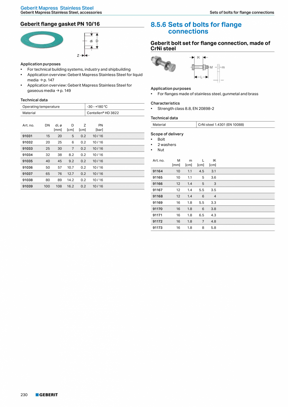 Pagina 230-Sisteme de conducte Geberit 2015-2016 GEBERIT Catalog, brosura Engleza ring	made	of	EPDM	
Technical ...