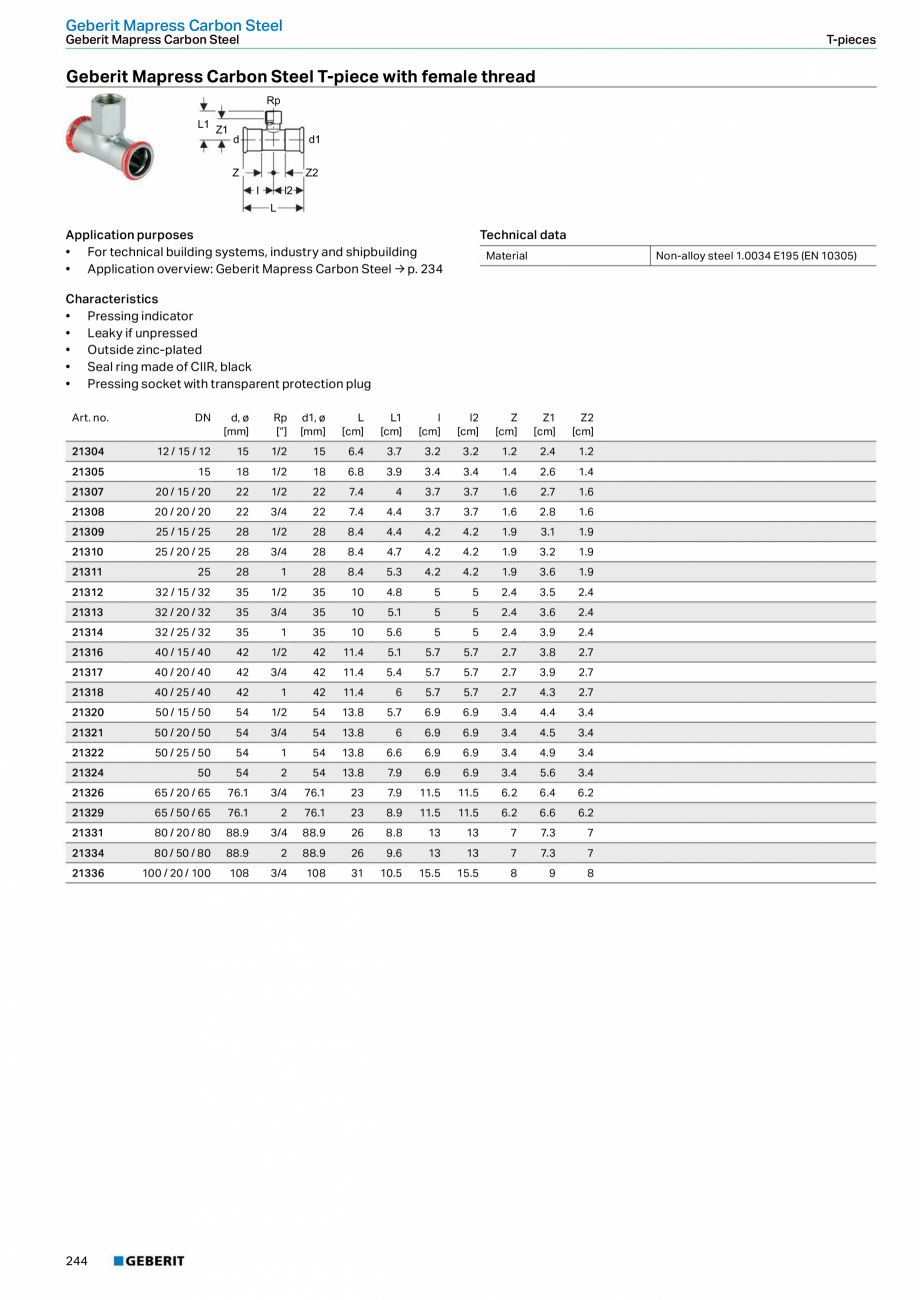 Pagina 244-Sisteme de conducte Geberit 2015-2016 GEBERIT Catalog, brosura Engleza a
Art.	no.

DN

d, ø
[mm]
...