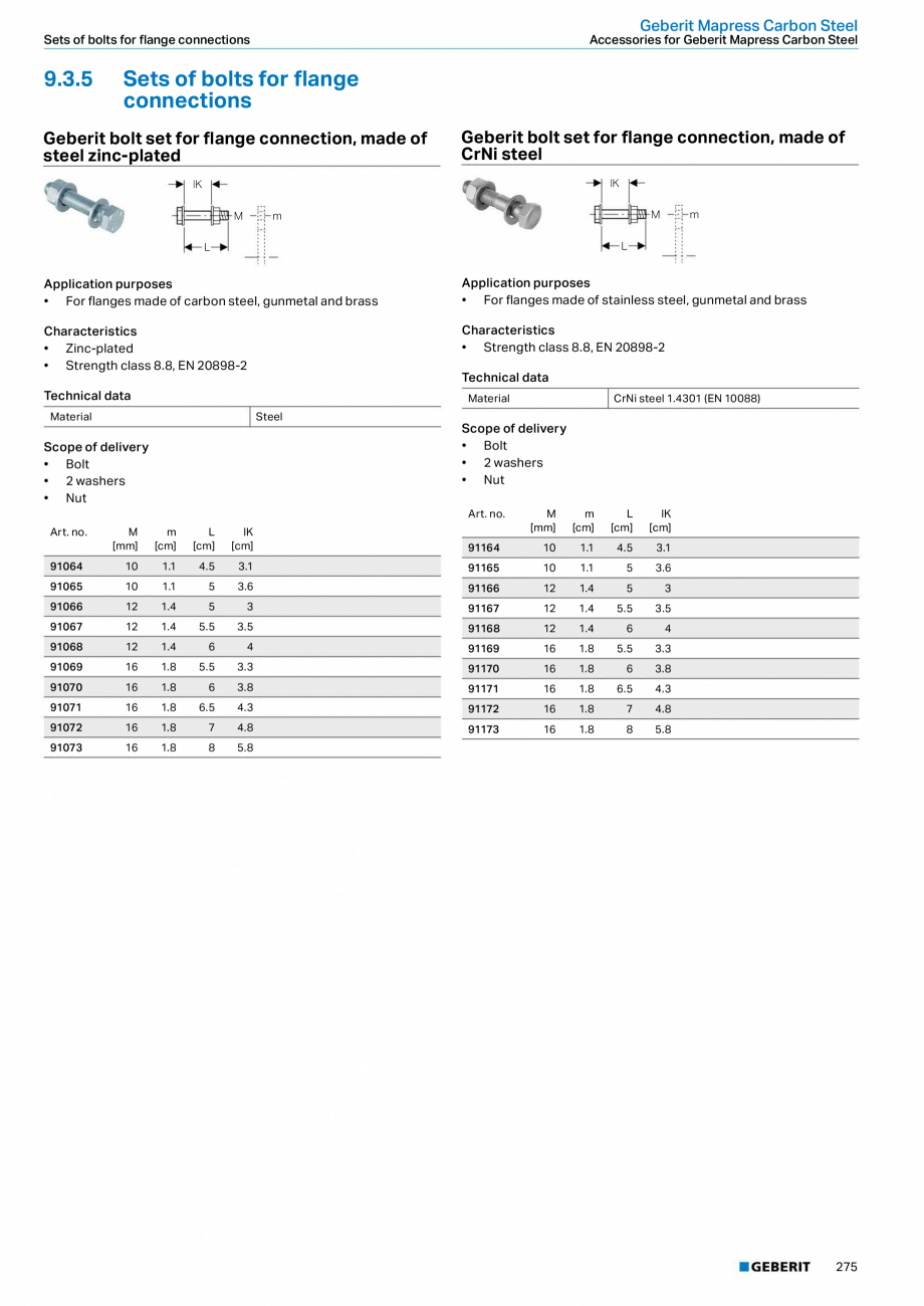 Pagina 275-Sisteme de conducte Geberit 2015-2016 GEBERIT Catalog, brosura Engleza ess Steel

T-pieces

Geberit ...