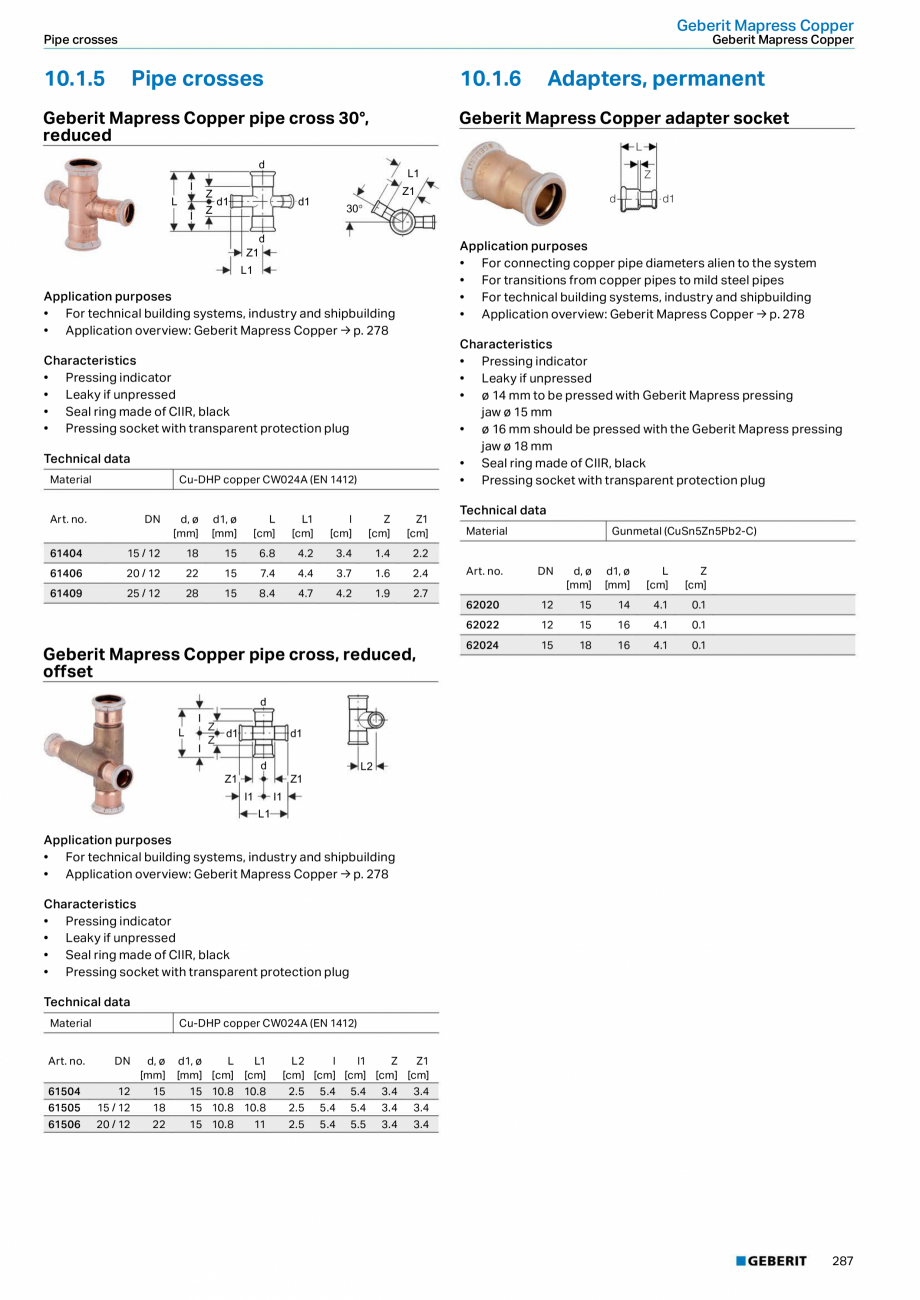 Pagina 287-Sisteme de conducte Geberit 2015-2016 GEBERIT Catalog, brosura Engleza 

161

Geberit Mapress...