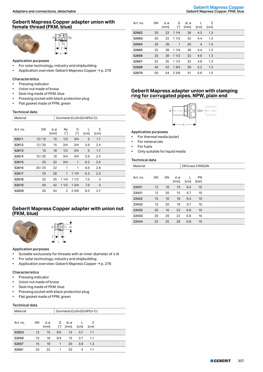 Pagina 307-Sisteme de conducte Geberit 2015-2016 GEBERIT Catalog, brosura Engleza it	Mapress	Stainless	Steel...