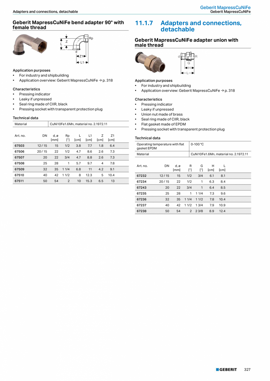 Pagina 327-Sisteme de conducte Geberit 2015-2016 GEBERIT Catalog, brosura Engleza w	protection	plug	
Technical ...