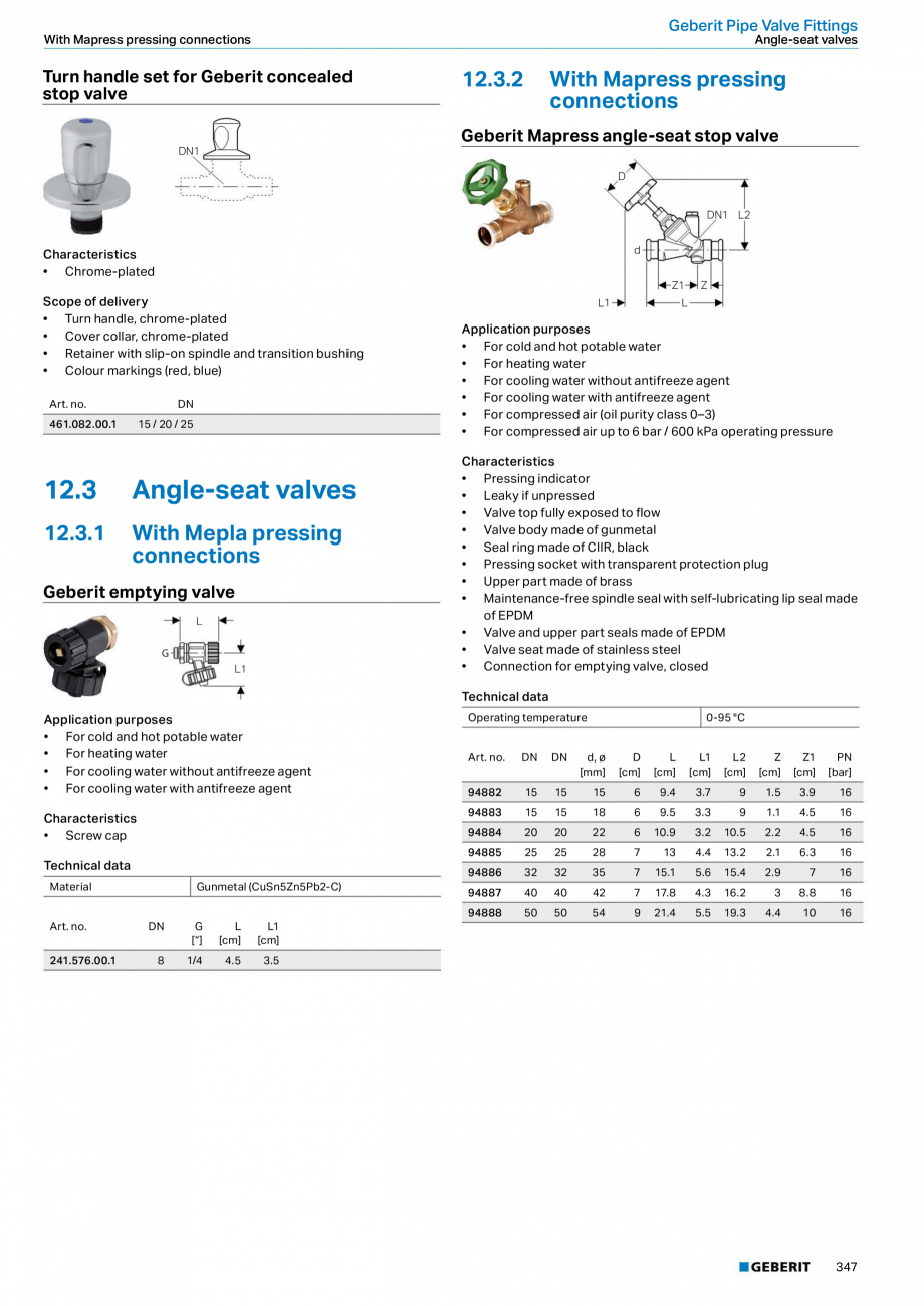 Pagina 347-Sisteme de conducte Geberit 2015-2016 GEBERIT Catalog, brosura Engleza 	of	HNBR,	yellow
•	...