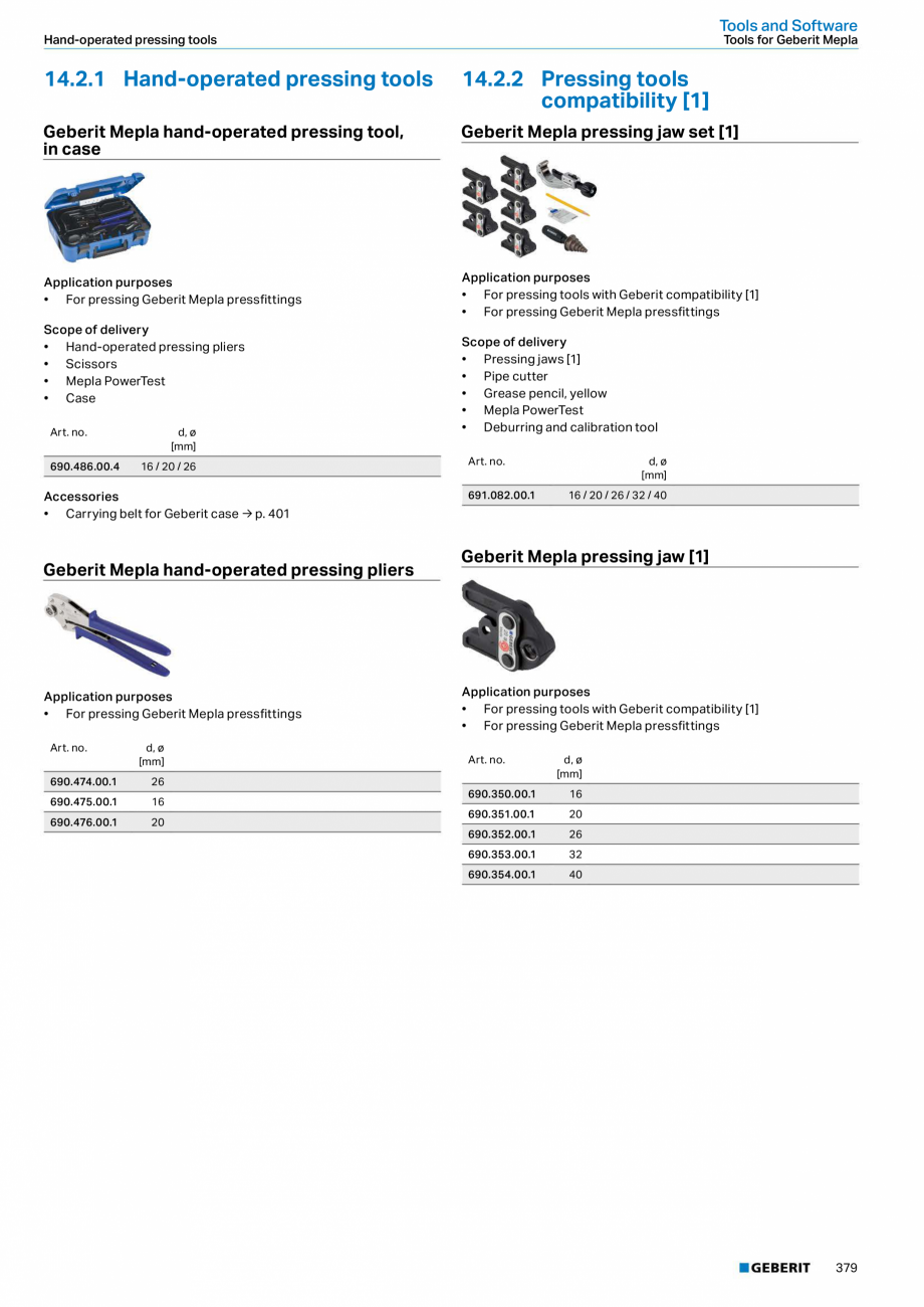 Pagina 379-Sisteme de conducte Geberit 2015-2016 GEBERIT Catalog, brosura Engleza 	Mapress	Stainless	Steel	for	...