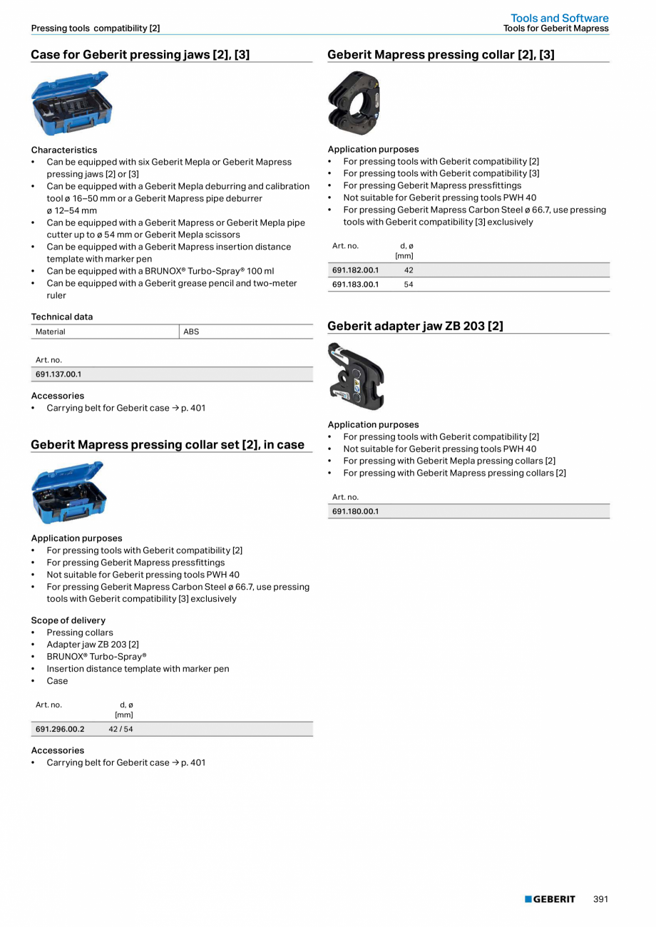 Pagina 391-Sisteme de conducte Geberit 2015-2016 GEBERIT Catalog, brosura Engleza e	of	FKM,	blue
•	 Pressing	...