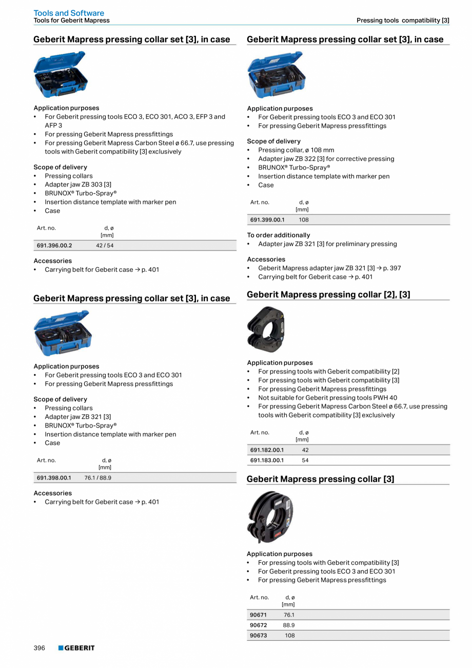 Pagina 396-Sisteme de conducte Geberit 2015-2016 GEBERIT Catalog, brosura Engleza e	of	FKM,	blue
•	 Pressing	...