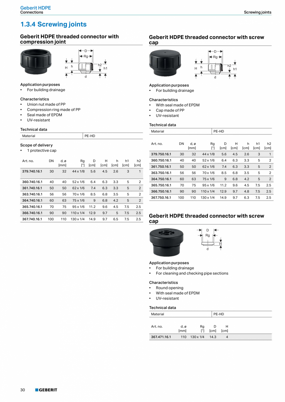 Pagina 26-Sistem de drenaj Geberit HDPE GEBERIT Fisa tehnica Engleza .16.1

60 / 56

63

56

6.5

13

4

6
...